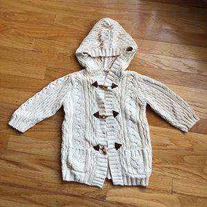 White button up knitted sweater